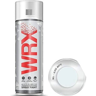 Image of WRX Gloss White Spray Paint 400 ml 301 RAL Multi Purpose For Metal Plastic Wood (2)