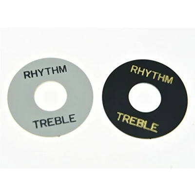 Image of KAISH Black and White LP Guitar Toggle Switch Washer Rhythm Treble Ring Plate for Les Paul