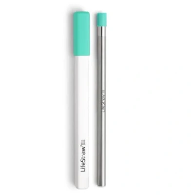 Image of LifeStraw Sip Reusable Stainless Steel Water Filter Drinking Straw with Carry Case, Removes Microplastics, Bacteria and Parasites for Travel Everyday Use, Cotton Candy