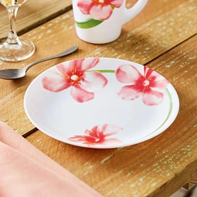 Image of Luminarc Sweet Impression 18pc 24pc Opal Glass Dinner Set Dinnerware Tableware (6 Dessert Plates)