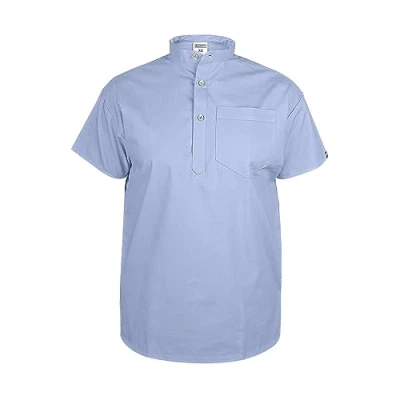 Image of Lynwood Unisex Scrub Tops with Band Collar Short Sleeves Medical Uniforms &amp; Scrubs Nurses Mens Womens Beauty Tunic Work Wear Shirts for Hospital Office