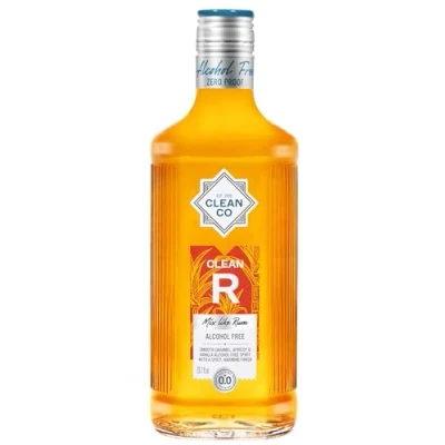 Image of CleanCo Clean R Non Alcoholic Rum Alternative Golden Spiced Low Carb &amp; Diet Friendly 70cl Bottle Spirit Vegan, Gluten Free Formula