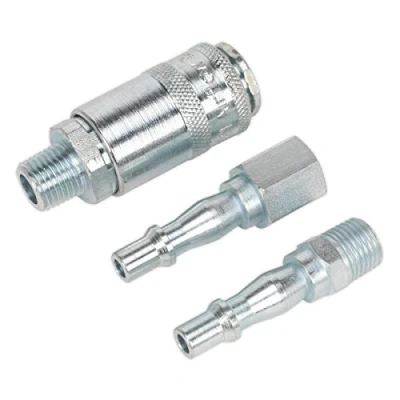 Image of Sealey Air Tool Coupling Kit 3pc 1/4&quot;BSP