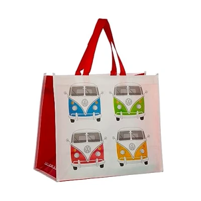 Image of Puckator Volkswagen VW T1 Camper Bus Reusable Shopping Bag Shoulder Bags Handbags for Women Canvas Tote Hand Large Ladies Aesthetic Stuff Big Foldaway