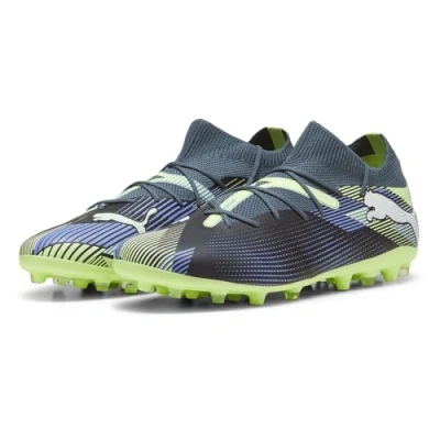 Image of Puma Future 7 Match MG Moulded stud football boots, Men&#039;s, Size: 10, Gray skies/white/fizzy apple Textile/synthetics