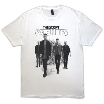 Image of Rock Off officially licensed products The Script Satellites Photo Logo T Shirt M White