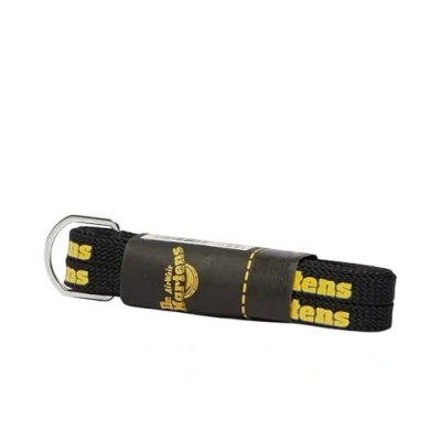 Image of Dr. Martens Black and Yellow Tetoron 8 10 Eye Flat Boots Shoe Laces, 140cm