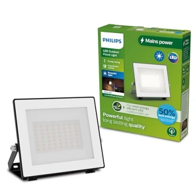 Image of PHILIPS Lois UltraEfficient Outdoor Floodlight, Without Motion Sensor, 24 W, 3000 K White Light, Anthracite​