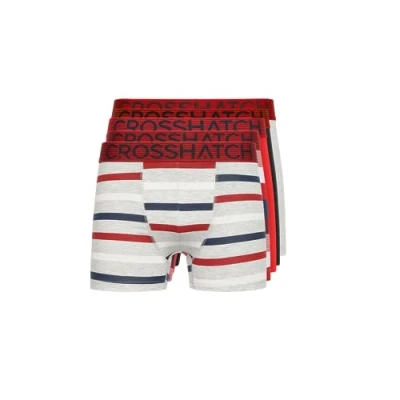 Image of Crosshatch Mens Boxers Shorts (5 Pack) DIPPER Multipack Underwear Gift Set Colour Trunk Boxers(S/Dipper RED)