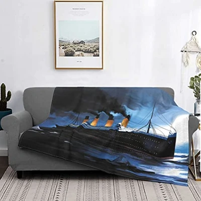 Image of Flannel Blanket Lightweight Soft Cozy Fuzzy Warm Fleece Throw for Couch Sofa Bedroom Living Room 60&quot;x50&quot;