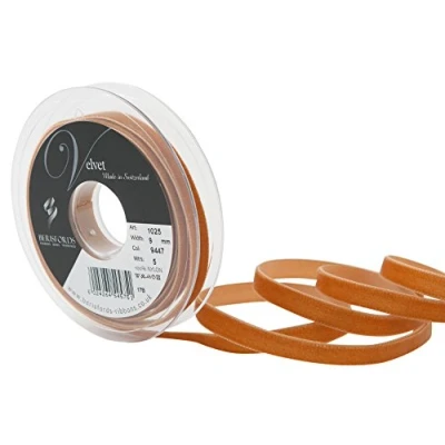 Image of Berisfords Velvet Ribbon, Copper, 10.2 x 1.5 cm
