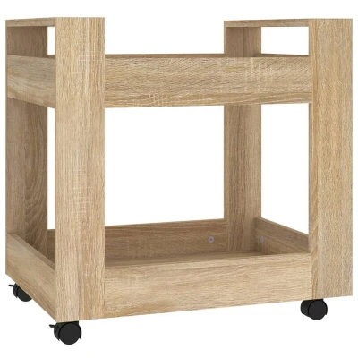 Image of vidaXL Desk Trolley Sonoma Oak 60x45x60 cm Engineered Wood
