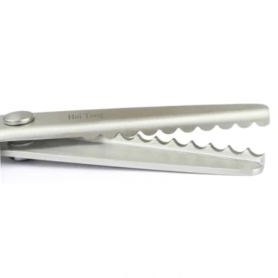 Image of Hui Tong Strong &amp; Sharpe Fabric Pinking Shears Serrated and Scalloped Scissors, Comfortable Handle Sharp Durable Stainless Steel Scallop Edge Scissors,Scalloped 7mm