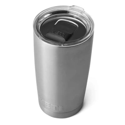 Image of YETI Rambler Tumbler, Vaccum Insulated Stainless Steel Tumbler with Magslider Lid, Steel, 20 oz (591 ml)