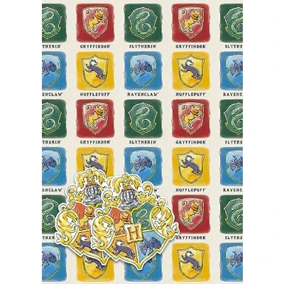 Image of Official Harry Potter Luxury 2 Sheet Tag Wrapping Paper,