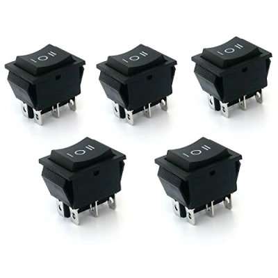 Image of Ytian 5Pcs 6 Terminals 3 Position ON/OFF/ON DPDT Boat Rocker Switch 16A 250VAC 20A 125VAC