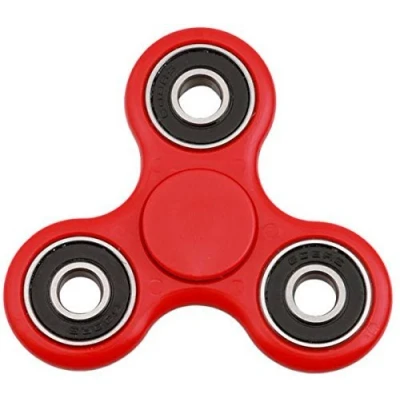 Image of Christmas Concepts® Exclusive Red Hand Spinner With Black Rings Stress Reducer, Relief, Autism Spin Time 1 3 Minutes
