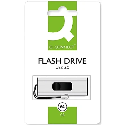 Image of Memory Stick Q CONNECT USB 3 0 64GB / Computer Accessories/Type Capacity 64 GB/Kind 3.0 Material Plastic/Colour Silver/black/Size