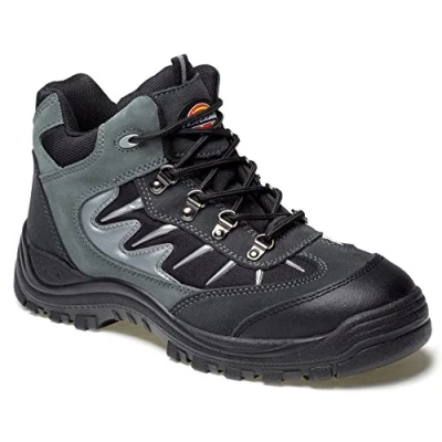 Image of Dickies Men&#039;s Storm S1 P safety Trainers FA23385A Grey/Black 8 UK, 42 EU Regular EN certified