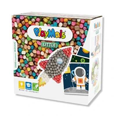 Image of PlayMais Mosaic Little Cosmos Creative Set for Crafts Children from 3 Years Over 2,300 6 Adhesive Pictures Promotes Creativity and Fine Motor Skills Natural Toy