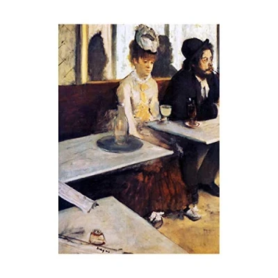 Image of Wee Blue Coo Degas Absinthe Drinker 1876 Painting Picture Wall Art Print