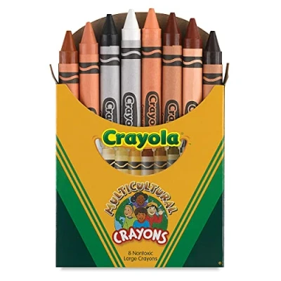 Image of CRAYOLA Multi Cultural Crayons, Large, 7/16 x 4 Inches, Assorted Skin Tone Colors, Pack of 8