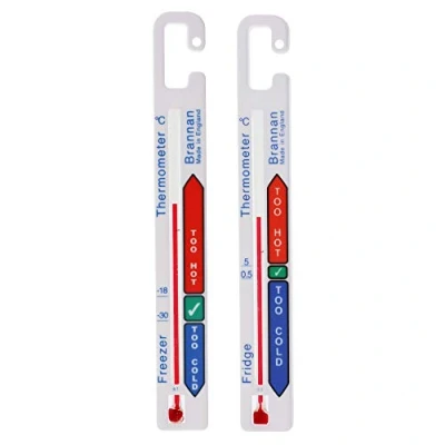 Image of Fridge Freezer Thermometer Twin Vertical Pack Refrigerator Thermometers