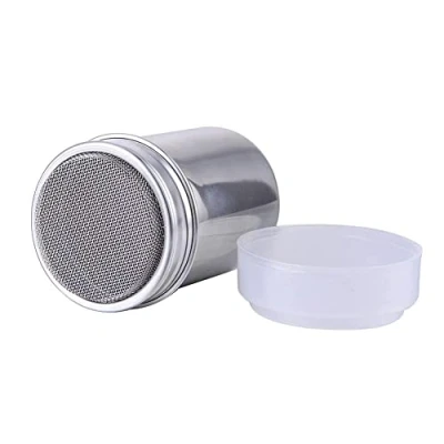 Image of Zemolo Flour Sugar Salt Shaker, 7oz Stainless Steel Chocolate Shaker Icing Cocoa Coffee Sifter for Kitchen Craft