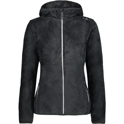 Image of CMP Woman Jacket Fix Hood, Black Graffite, S