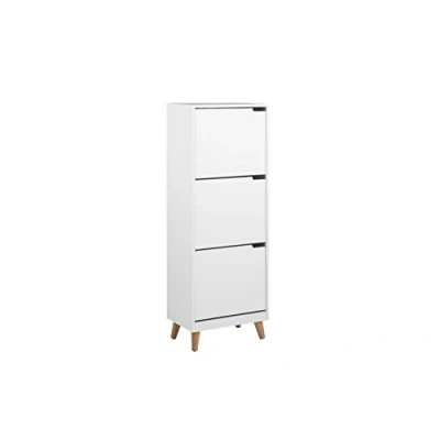 Image of AC Design Furniture Shoe Closet, White, 30 x 47 133.5 cm