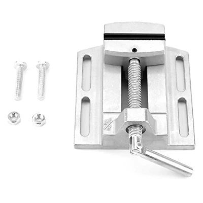 Image of Yosoo Machine Vise, Cast Iron Body Carbon Steel Jaw Silver 2.5&quot; Drill Press Vice Milling Drilling Clamp Vise Tool