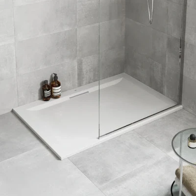 Image of Mira Flight Level 1200 x 800mm Stone Resin Shower Tray with Waste 1.1898.106.WH