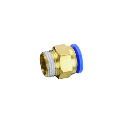 Image of Pneumatic Connector 10Pcs BSPT PC14 04, 14mm to 1/2&#039; Connectors Male Straight One Touch Fittings for Home Tools (Size : 04)