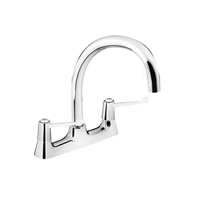 Image of Bristan VAL2 DSM C 6 CD Value Deck &amp; Bridge Sink Mixers, Chrome