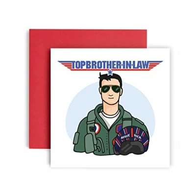 Image of Huxters Birthday Cards for Men Top Brother In Law Card him Funny Fathers Day Fun Happy 14.8cm (Brother Law)