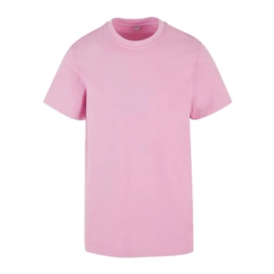 Image of Build Your Brand Men&#039;s By190 acid Washed Round Neck Tee T Shirt, Soft Pink, M