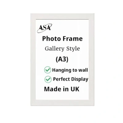 Image of Picture Frame A3 A4 A5 Size Home Decoration Photo Frames Wood Poster Wall Mountable Modern Certificate Document White Black Oak (White, A3)