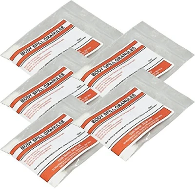 Image of Qualicare Blood Body Fluid Spill Vomit Emergency Absorbent Granules, 5 x 10g Sachet