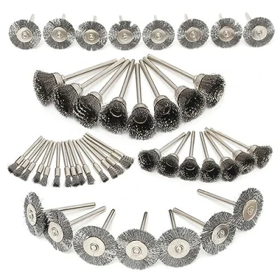 Image of Bestgle 45pcs Steel Wire Wheel Brushes Polishing Set Buffing Accessories Kit for Rotary Tool