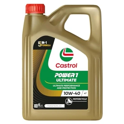 Image of Castrol POWER1 ULTIMATE 4T 10W 40 Motorcycle Oil 4L, Gold