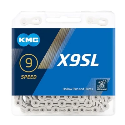 Image of KMC X9SL 9 Speed Chain, Silver, 114 Link