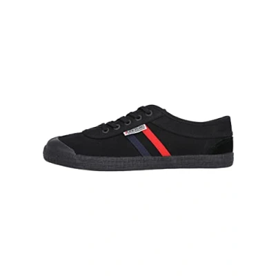 Image of Kawasaki Unisex Retro Canvas Shoe Low Top Sneakers, 1001S Black Solid, 10 UK