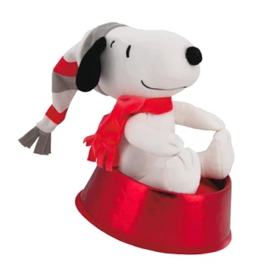 Image of Hallmark Christmas Tree Topper, SNOOPY PEANUTS Comics, Red and White
