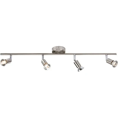 Image of KnightsBridge 230V GU10 Quad Bar Spotlight Brushed Chrome