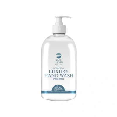 Image of Safe Hands Luxury Hand Wash Spring Breeze 500ml Moisturising Soap liquid Antibacterial Anti Bac Removes 99% of Bacteria Kind to Skin