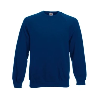 Image of Fruit of the Loom Mens Raglan Sleeve Belcoro Sweatshirt (Deep Navy) Size Small