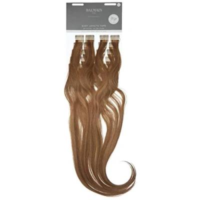 Image of Balmain Easy Length Tape Extensions Human Hair 20 Pieces, 55 cm Length, 8A.9A Light Ash Blonde, 82 g