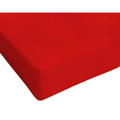 Image of Sogni e Capricci Max Color Fitted Sheet with 25cm Corner, red, french size small double