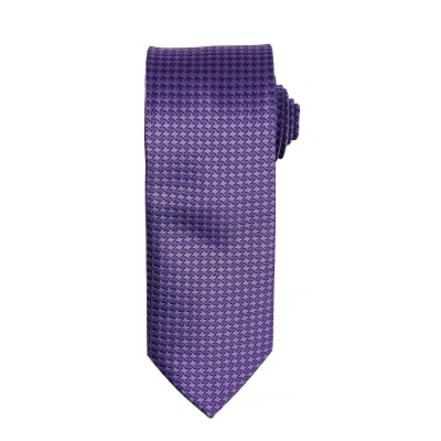 Image of Premier Mens Puppy Tooth Formal Work Tie (Pack of 2) (Purple) One Size