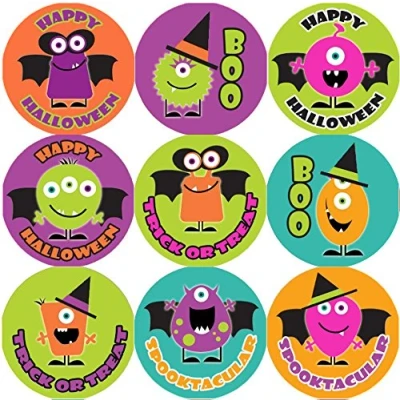 Image of 144 Monster Halloween 30mm School Reward Stickers for Teacher, Parent,